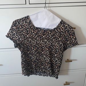 Cheetah print crop top